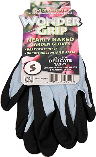 Wonder Grip Nearly Naked Assorted Colors Gloves, Small