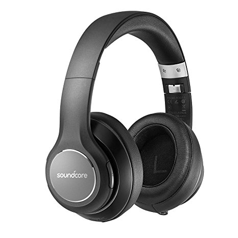 Anker Soundcore by Vortex Wireless Over-Ear Headphones with 20-Hour Playtime, Bluetooth 4.1, Hi-Fi Stereo Sound, Soft Memory-Foam Earmuffs, w/Built-in Mic and Wired Mode