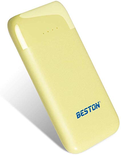 BESTON 8000 mAh Cellphone Portable Charger, 8000mAh External Battery Pack, Ultra Compact Portable Power Bank for iPhone, iPad, Galaxy, Android Phones, MP3 MP4 Player (Yellow)