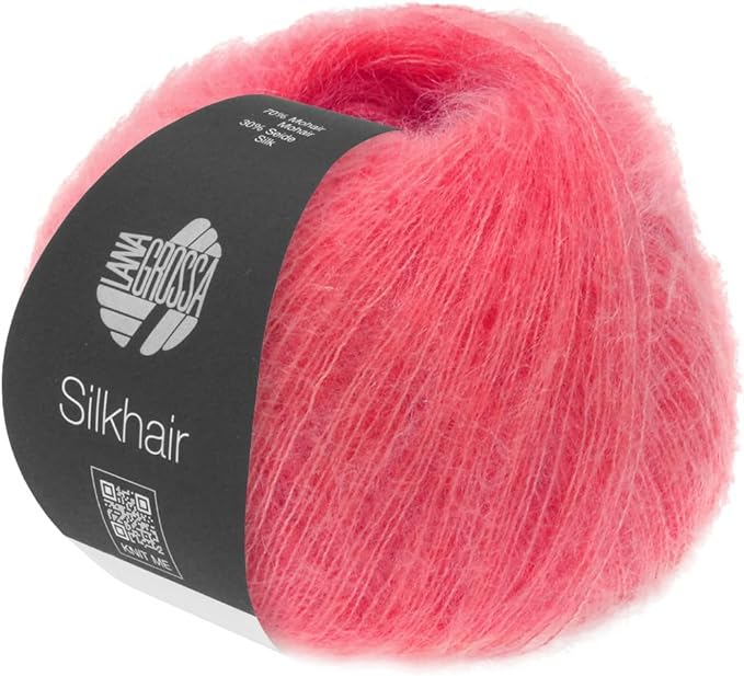 Lana Grossa Silkhair, 70 Raspberry Yarn