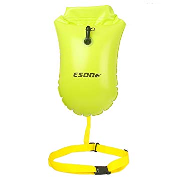Esone- 15L Swim Safety Float Drybag for Open Water Swimmers, Triathletes, Kayakers and Snorkelers Safe Swim Training