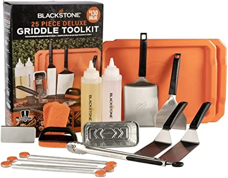 Blackstone 25 Piece Griddle Tool Kit Gift Set for Outdoor Cooking