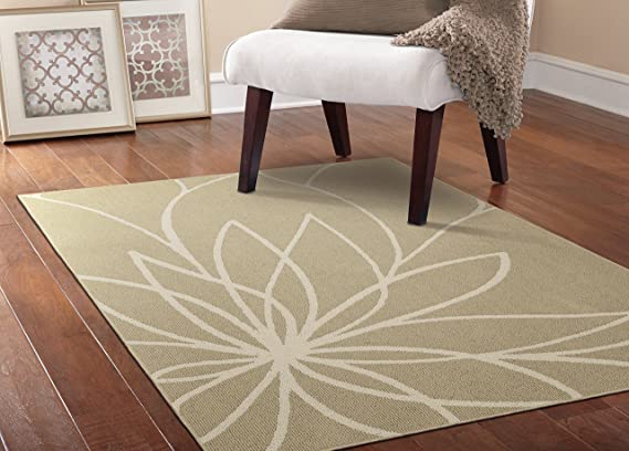 Garland Rug Grand Floral Area Rug, 5 x 7, Tan/Ivory