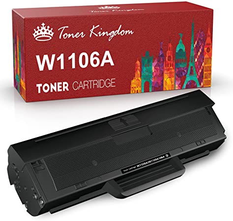 Toner Kingdom 106A Toner Cartridges Replacement for HP 106A W1106A Compatible for HP Laser 107a 107r 107w MFP 135a MFP 135w MFP 135r MFP 137fnw MFP 135wg MFP 137fwg (1 Black, with Chip)
