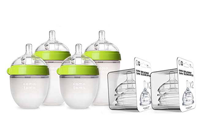 Comotomo Newborn Bottle Set Green