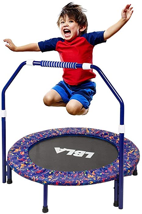 LBLA Kids Trampoline, Mini Trampoline for Kids with Safety Padded Cover, Foldable Trampoline for Kids Exercise & Play Indoor or Outdoor