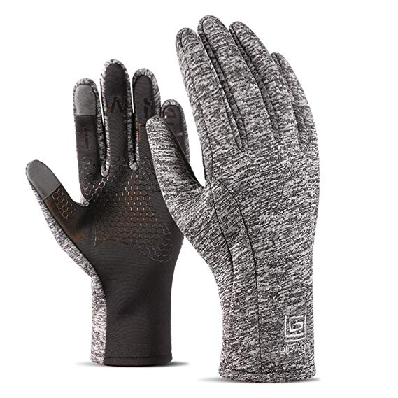 Hetto Running Gloves Touchscreen Light Antislip Reflective for Women Men Spring and Autumn Liner Gloves Cycling Gloves…