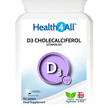 Health4All Vitamin D3 1,000iu 360 Tablets | Cholecalciferol | 500% NRV | Free UK Delivery