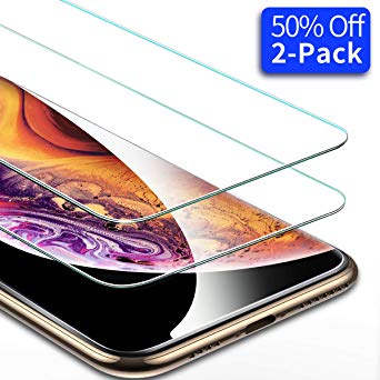 Screen Protector Compatible iPhone Xs Max, [2-Pack] Ultra Slim Tempered Glass Screen Protector Compatible Apple iPhone XsMax & iPhone 10s Max 6.5 inch (2018), [Case Friendly] Anti-Fingerprint Ainope