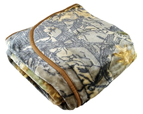 REGAL Mink Plush 43" x 55" Baby Blanket - The Woods' Natural Camo