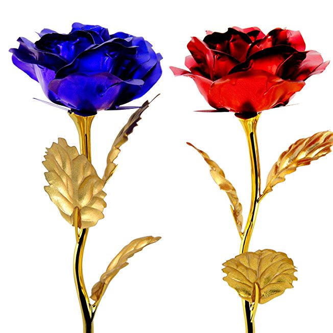 UniteStone Artificial Flowers in 2 Pack Roses for Her Birthday Gifts for Anniversary Gifts for Mother’s Day Gifts and All Women Gifts Idea