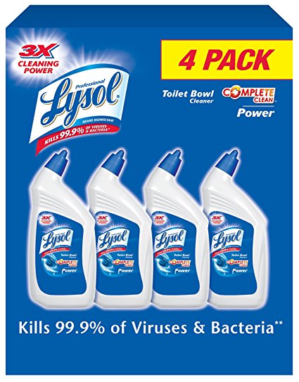 Lysol Power Toilet Bowl Cleaner Value Pack, 128 Ounce