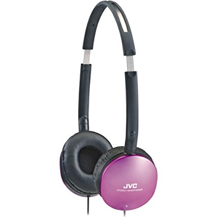 JVC HAS150P Folding Headphones with Ipod - Matching Colors (Pink)