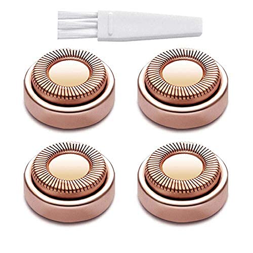 Facial Hair Remover Replacement Heads, Generation 1 Single Halo, 18K Gold-Plated Rose Gold, 4 Count (Not Fit Generation 2 Double Halo)