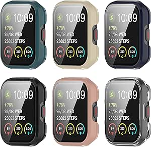 6Pack Screen Protector Compatible with SKG V7 Pro 1.69” Smartwatch Covers Scratched Resistant Screen Protectors Intended for SKG V7 Pro