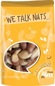 Roasted Brazil Nuts by Farm Fresh Nuts with Himalayan Salt 1 LB