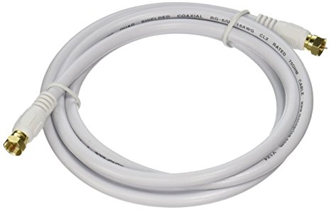 Monoprice RG6 Quad Shield CL2 Coaxial Cable with F Type Connector