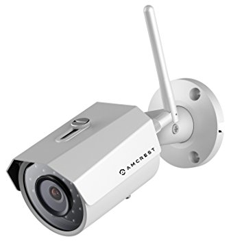 Amcrest HDSeries Outdoor 1.3-Megapixel (1280 x 960P) WiFi Wireless IP Security Bullet Camera - IP67 Weatherproof, 1.3MP (1280TVL), IPM-723W (White)