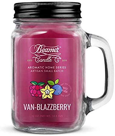 beamer Candle Co. Aromatic Home Series 12oz Candle - Van-Blazzberry Scent Smoke Sticker