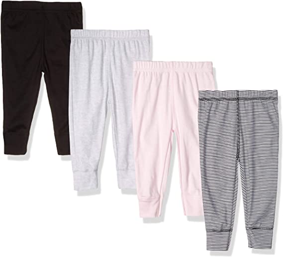 Gerber Baby Girls' 4-Pack Pants