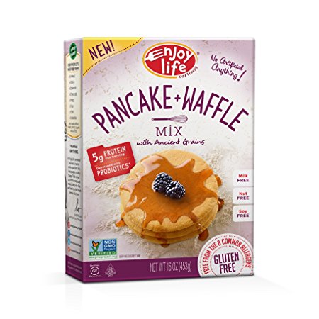 Enjoy Life Baking Mixes, Soy-free, Nut-free, Gluten-free, Dairy-free, Non-GMO, Vegan, Pancake   Waffle Mix, 16 Ounce Box