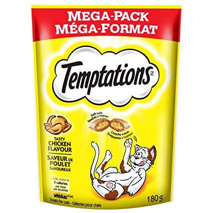 Temptations Classic Cat Treats Tasty Chicken Flavor, (10) 6.3 oz. Pouches
