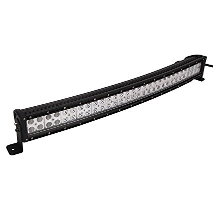 Northpole Light 33" 180W Curved Spot-Flood Combo LED Light Bar, LED Off-road Lighs IP67 Waterproof with Mounting Bracket for Off road, Truck, Car, ATV, SUV, Jeep