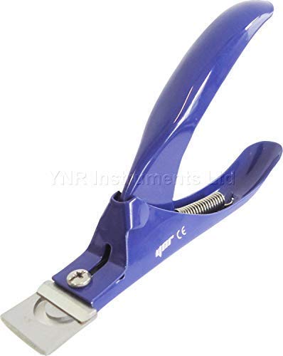 YNR® 3 Way Acrylic Nail Clipper | UV Gel False Fake Nail Cutter | Professional Salon & Manicure Art Tool | Various Colours (Blue)