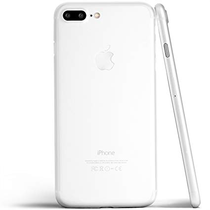 totallee iPhone 8 Plus Case, Thinnest Cover Premium Ultra Thin Light Slim Minimal Anti-Scratch Protective - For Apple iPhone 8 Plus The Scarf (Frosted White)