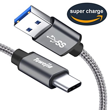 USB Type C Cable,Tuwejia USB3.0 to USB C 3.3Feet Fast Charger Nylon Braided Cord for LG G5 V20,Sumsang S8,Nexus 6P 5X,MacBook 12",Google Pixel XL,Huawei P9/P10/Mate9/G9/V8,OnePlus 2,Nukia N1,etc