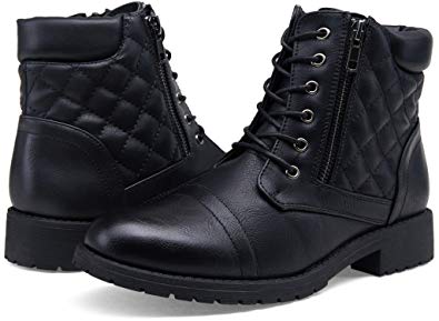 VEPOSE Women's Fashion Ankle Boots Winter Low Heel Bootie for Women