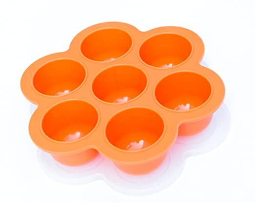 Silicone Baby Food Storage Container - Egg Bites Mold for Instant Pot Accessories - Fits 5,6,8 qt Pressure Cooker - Reusable Freezer Tray with Lid - Made-in-USA