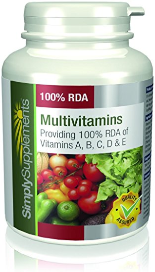 SimplySupplements 100% RDA Multivitamins ABCD & E|360 Tablets