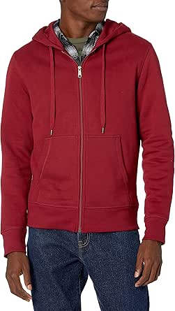 Amazon Essentials Mens Full-Zip Hooded Fleece Sweatshirt