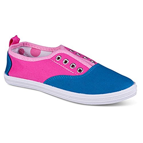 Chillipop Unisex Kids Slip on Shoes - Laceless Canvas Plimsole Sneakers