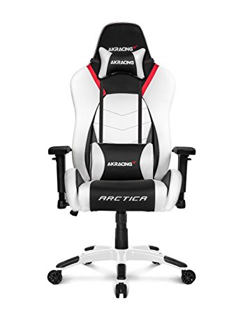 AKRacing Arctica Ultra-Premium White Concept Gaming Chair with High Backrest, Recliner, Swivel, Tilt, Rocker and Seat Height Adjustment Mechanisms with 5/10 warranty (White)