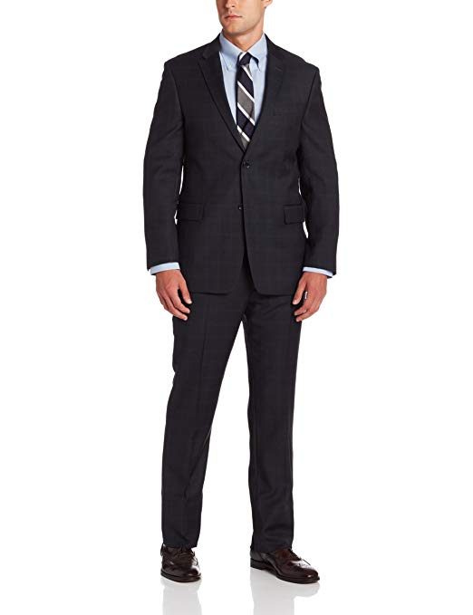 Tommy Hilfiger Men's Nathan Navy-Plaid Suit