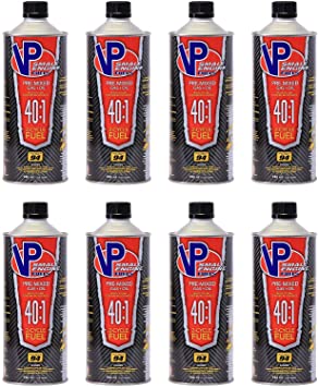 VP Small Engine Fuels 6298 Ethanol-Free 40:1 2-Cycle Fuel - 1 quart, Pack of 8