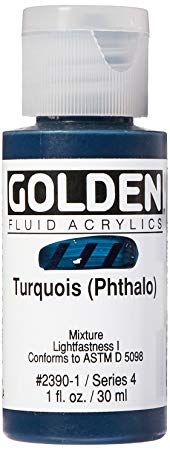 Golden Fluid Acrylics - Turquois (Phthalo) - 1 oz Bottle
