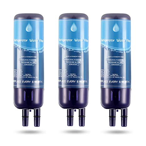 W10295370A Water Filter Compatible with W10295370,P4RFWB,EDR1RXD1,P8RFWB2L,Pur Filter 1 Kenmore 46-9930 Kenmore 46-9081 Water Filter Cap,3 Pack