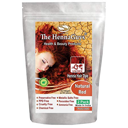 Natural Red Henna Hair Color/Dye 2 Pack - The Henna Guys