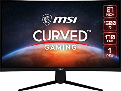 MSI G273CQ, 27" Gaming Monitor, 2560 x 1440 (QHD), VA, 170Hz, FreeSync Premium, HDR Ready, HDMI, Displayport, Tilt, Black