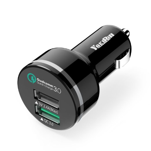 Car Charger - YOKIRIN Quick Charge 3.0 Car Charger 30W Dual Output USB for iPhone 6/6 Plus, 6s/6s Plus, Samsung Galaxy S7/S7 Edge, S6/S6 Edge, Note6/5