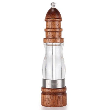 Cegar Salt Pepper Mill Pepper Grind with Health Materials:wooden ceramic Core 201 Stainless Steel acrylic