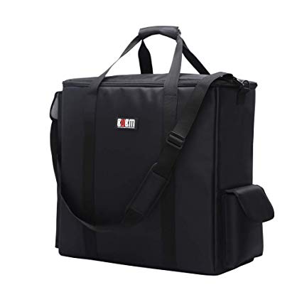 BUBM Carrying Case, Portable Travel Shoulder Bag for Gaming Desktop Tower PC, Keyboard and Mouse, Waterproof&Shockproof, Black