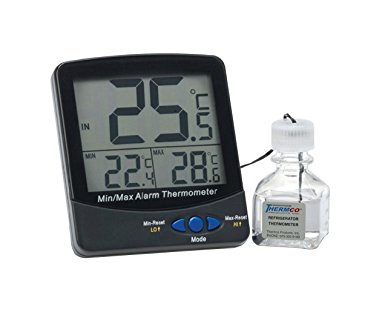 Thermco ACC895REF Large Digit Triple Display 30ml Bottle Digital Thermometer, Incubators, -50 to 70°C Range