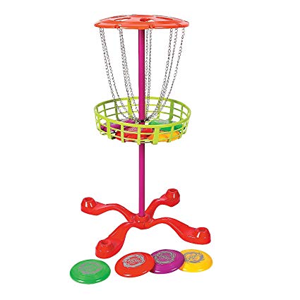 Fun Express Flying Disk Golf Set (9 Pieces) with Cage and 8 Disks