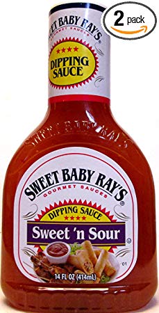 Sweet Baby Ray's Sweet & Sour Dipping Sauce (Pack of 2) 14 oz Bottles