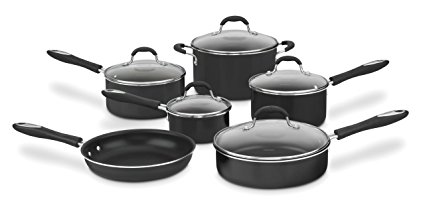 Cuisinart 55-11BK Advantage Nonstick 11-Piece Cookware Set, Black