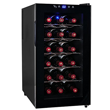 AKDY® 18 Bottle Single Zone Thermoelectric Freestanding Wine Cooler Cellar Chiller Refrigerator Fridge Quiet Operation